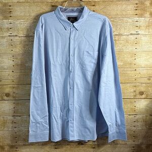 Johnston & Murphy Men’s Sky Blue Casual Button Down Shirt EUC Size XXL